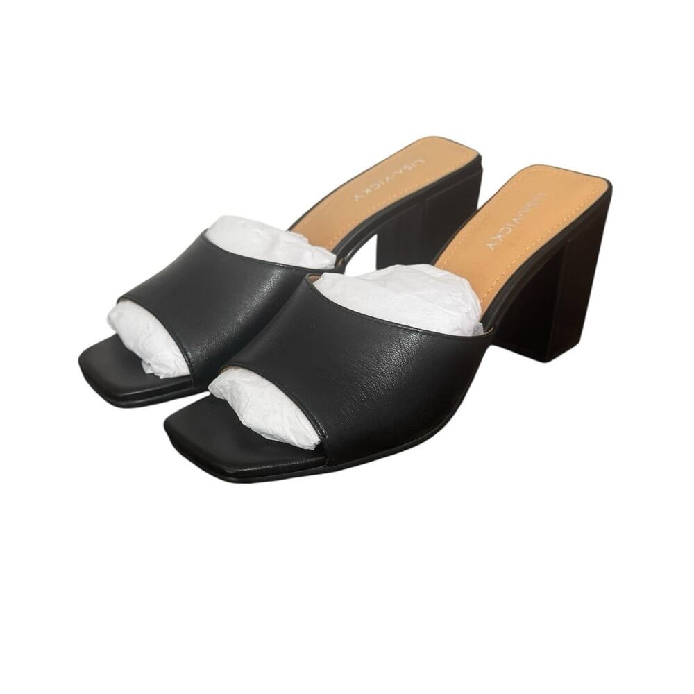 NIB! Lisa Vicky Vital Slide Open Toe Block Heel L… - image 3